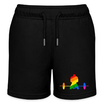 Cadeau d’haltérophilie coloré - Short de jogging enfant bio Stanley/Stella - noir - Devant