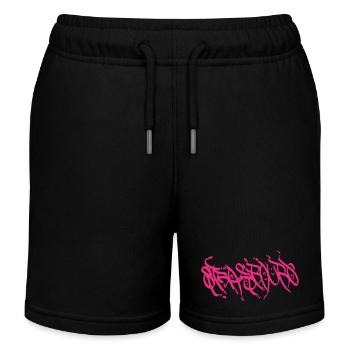 Lettrage graffiti Strasbourg rose - Short de jogging enfant bio Stanley/Stella - noir - Devant