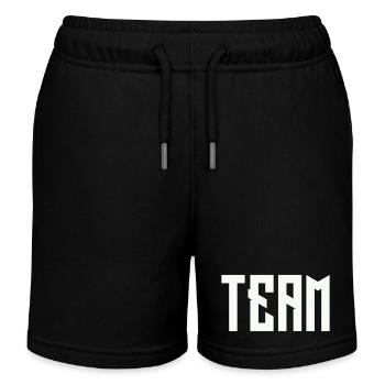 TEAM Blockschrift  - Kinder Organic Joggingshorts Mini Bolter von Stanley/Stella - Schwarz - Vorne