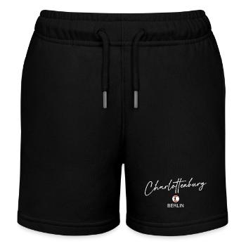 Charlottenburg - Berlin Flagge - Berliner Bär - Kinder Organic Joggingshorts Mini Bolter von Stanley/Stella - Schwarz - Vorne