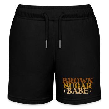 Brown Sugar Babe – Fierté de la mélanine africaine - Short de jogging enfant bio Stanley/Stella - noir - Devant