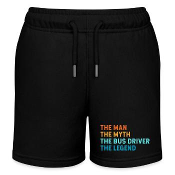 Chauffeur de bus scolaire Chauffeur de bus Bus scolaire - Short de jogging enfant bio Stanley/Stella - noir - Devant