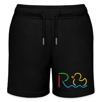 Endlich Rente - Ruhestand - Pension - Kinder Organic Joggingshorts Mini Bolter von Stanley/Stella - Schwarz - Vorne