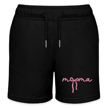 Mama Schleife  - Kinder Organic Joggingshorts Mini Bolter von Stanley/Stella - Schwarz - Vorne
