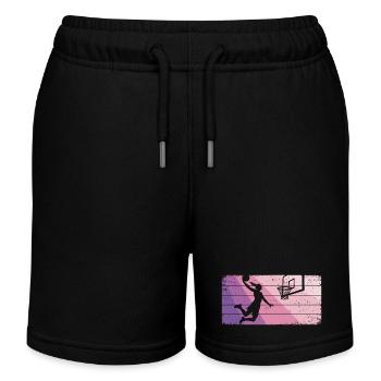Basketball Girls Basketball Women - Kids Organic Sweat Shorts by Stanley/Stella - black - Front