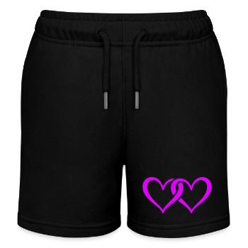 Herzen Symbol - Kinder Organic Joggingshorts Mini Bolter von Stanley/Stella - Schwarz - Vorne