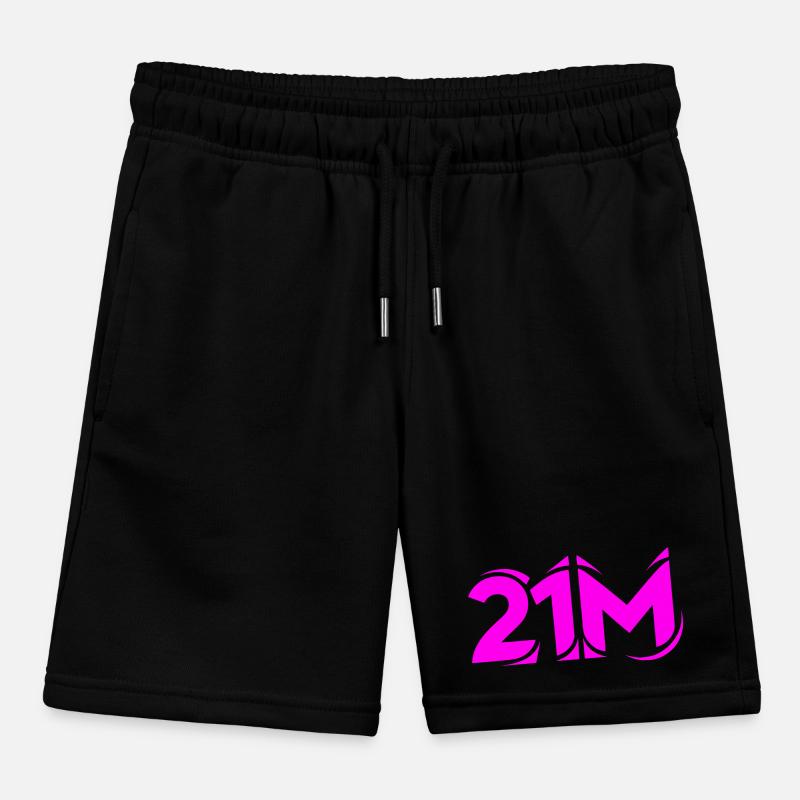 21M Bitcoin Supply Crypto Design21 Limit Million Kids Organic Sweat Shorts by Stanley/Stella