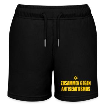 Zusammen Gegen antisemitismus  - Kinder Organic Joggingshorts Mini Bolter von Stanley/Stella - Schwarz - Vorne
