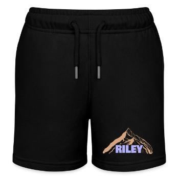 Riley amusant - Short de jogging enfant bio Stanley/Stella - noir - Devant