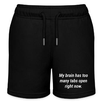 Überlastetes Gehirn: Zu viele offene Tabs - Kinder Organic Joggingshorts Mini Bolter von Stanley/Stella - Schwarz - Vorne