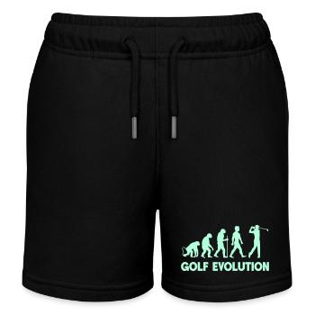 Golf Evolution Silhouettes - Kids Organic Sweat Shorts by Stanley/Stella - black - Front
