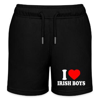 I love irish boys - Kinder Organic Joggingshorts Mini Bolter von Stanley/Stella - Schwarz - Vorne
