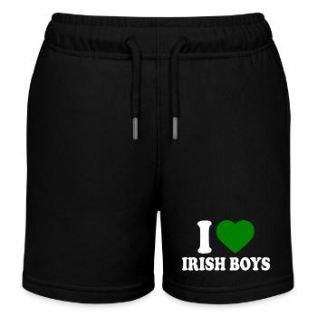 I love irish boys - Kinder Organic Joggingshorts Mini Bolter von Stanley/Stella - Schwarz - Vorne