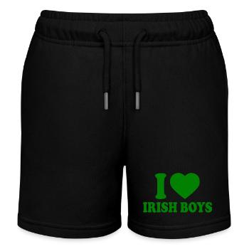 I love irish boys - Kinder Organic Joggingshorts Mini Bolter von Stanley/Stella - Schwarz - Vorne