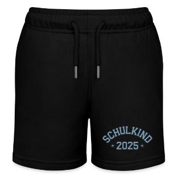 Schulkind 2025 Einschulung College Trikot - Kinder Organic Joggingshorts Mini Bolter von Stanley/Stella - Schwarz - Vorne