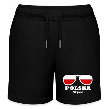 Style Polska - Drapeau - Short de jogging enfant bio Stanley/Stella - noir - Devant