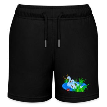 Bird Pond Lake - Kids Organic Sweat Shorts by Stanley/Stella - black - Front