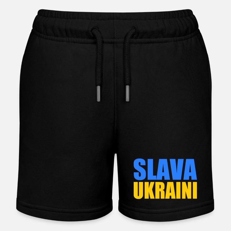 Slava ukraini - Short de jogging enfant bio Stanley/Stella - noir