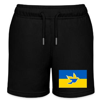 Ukraine friedenstaube - Kinder Organic Joggingshorts Mini Bolter von Stanley/Stella - Schwarz - Vorne