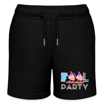 Fête des fous - Short de jogging enfant bio Stanley/Stella - noir - Devant