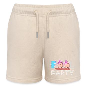 Fools Party - Kids Organic Sweat Shorts by Stanley/Stella - soft Ecru - Front