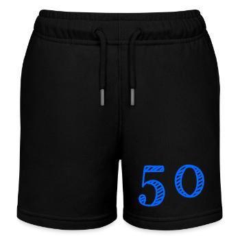 50 YEARS. 50th ANNIVERSARY. ANNIVERSARY 50 YEARS. 50 - Kids Organic Sweat Shorts by Stanley/Stella - black - Front