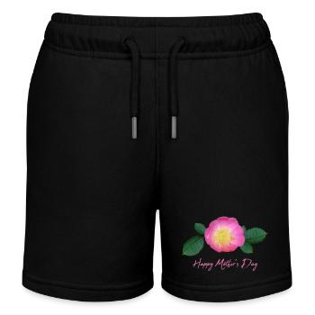 mothers day rose - Kinder Organic Joggingshorts Mini Bolter von Stanley/Stella - Schwarz - Vorne
