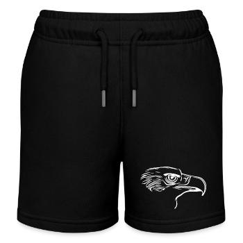 Eleganter Vogel Kopf mit großem Schnabel - Kinder Organic Joggingshorts Mini Bolter von Stanley/Stella - Schwarz - Vorne