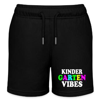 kindergarten vibes - Short de jogging enfant bio Stanley/Stella - noir - Devant