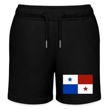 Panama Flagge - Kinder Organic Joggingshorts Mini Bolter von Stanley/Stella - Schwarz - Vorne