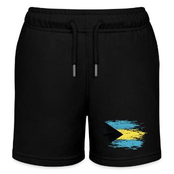 Bahamas Flagge used - Kinder Organic Joggingshorts Mini Bolter von Stanley/Stella - Schwarz - Vorne