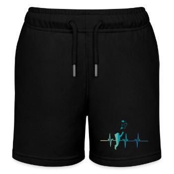 Astronauten-Herzschlag - Kinder Organic Joggingshorts Mini Bolter von Stanley/Stella - Schwarz - Vorne