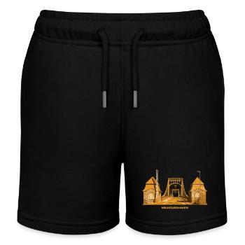 Wilhelmshaven Brücke Nordsee Niedersachsen - Kinder Organic Joggingshorts Mini Bolter von Stanley/Stella - Schwarz - Vorne