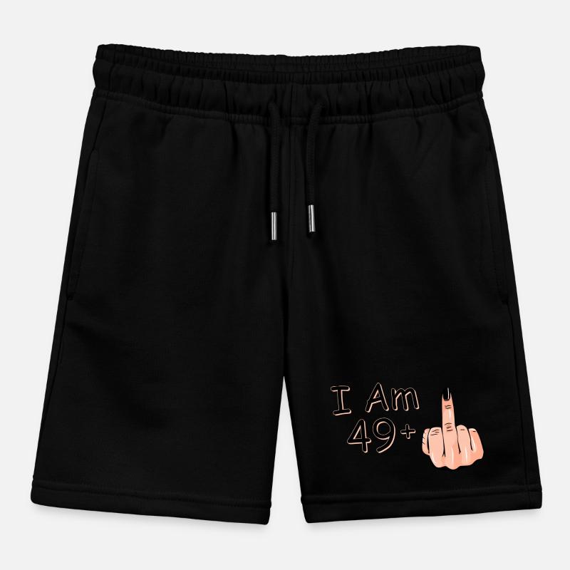 Ich bin 49 + 1 Mittelfinger Hemd Ich bin 49 plus, Kinder Organic Joggingshorts Mini Bolter von Stanley/Stella