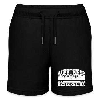 Aufsteiger 2024 Bezirksliga Aufstieg Fußball - Kinder Organic Joggingshorts Mini Bolter von Stanley/Stella - Schwarz - Vorne