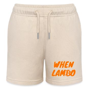 Crypto Quand Lambo BTC Bitcoin 2 - Short de jogging enfant bio Stanley/Stella - écru doux - Devant