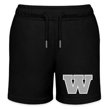 Letter w Sport - Kids Organic Sweat Shorts by Stanley/Stella - black - Front