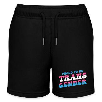 Fier d’être transgenre - LGBTQ Pride Transgenre - Short de jogging enfant bio Stanley/Stella - noir - Devant