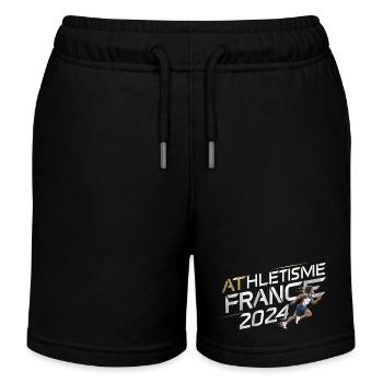 LEICHTATHLETIK-SPORTLER LÄUFER GESCHENK SPORT FRANKREICH - Kinder Organic Joggingshorts Mini Bolter von Stanley/Stella - Schwarz - Vorne