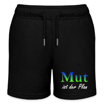 Mut ist der Plan - Kinder Organic Joggingshorts Mini Bolter von Stanley/Stella - Schwarz - Vorne