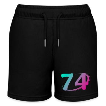 Nummer 74 mehrfarbig - Kinder Organic Joggingshorts Mini Bolter von Stanley/Stella - Schwarz - Vorne