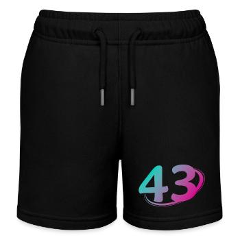 Nummer 43 mehrfarbig - Kinder Organic Joggingshorts Mini Bolter von Stanley/Stella - Schwarz - Vorne
