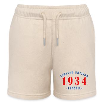 1934 Year of birth - Kids Organic Sweat Shorts by Stanley/Stella - soft Ecru - Front