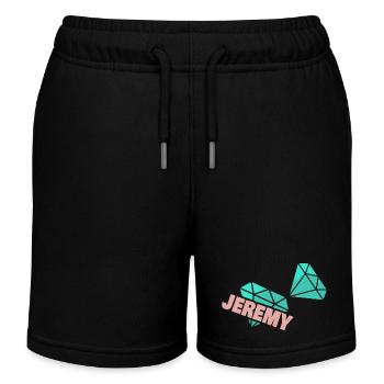 Papa Jeremy - Kids Organic Sweat Shorts by Stanley/Stella - black - Front