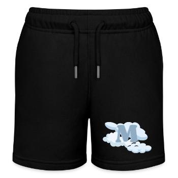 Lettre M Bleue - Short de jogging enfant bio Stanley/Stella - noir - Devant