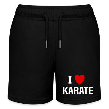 I love Karaté - Short de jogging enfant bio Stanley/Stella - noir - Devant