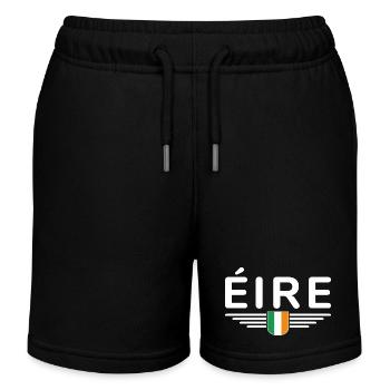 I Love Ireland Elegance Style Design T-Shirt - Kids Organic Sweat Shorts by Stanley/Stella - black - Front