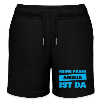 Vorname Amelia - Kinder Organic Joggingshorts Mini Bolter von Stanley/Stella - Schwarz - Vorne