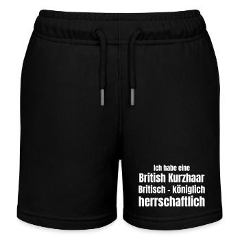 British Cat - Kids Organic Sweat Shorts by Stanley/Stella - black - Front
