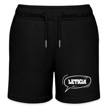 Leticia als Vorname - Kinder Organic Joggingshorts Mini Bolter von Stanley/Stella - Schwarz - Vorne